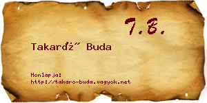 Takaró Buda névjegykártya